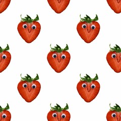strawberries seamless background