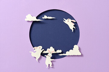 Hhappy mid autumn and full moon night