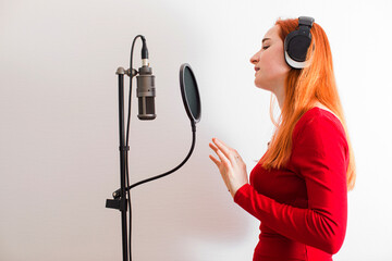 The professional singer is preparing to record a new song