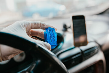 diagnostics of the vehicle control system with OBD2 scanner