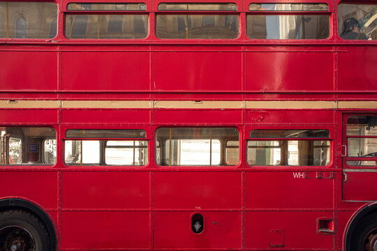 An Old Traditional London Red Bus