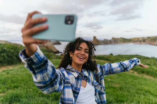 Black girl travelling alone.