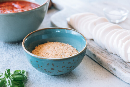 Ingredients for eggplant parmigiana