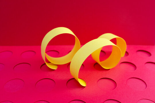 Yellow Paper Curls Still Life