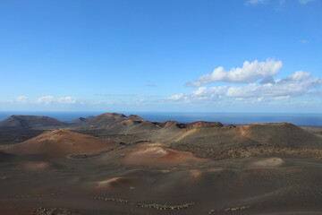 Fototapeta na wymiar volcanic landscape in island country