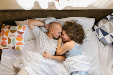 Couple in a bed