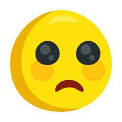 Pleading Icon Illustration. Emotion Adoration Vector Symbol Emoticon Design Doodle Vector.