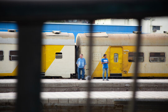 Waiting in Cairo Train Station