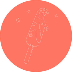 Doodle ice cream cone frozen dessert style sketch in vector format