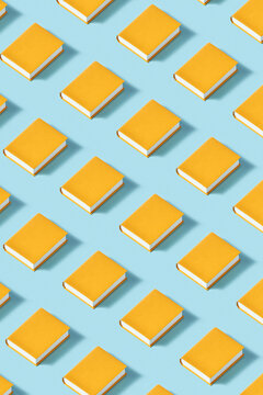 Pattern with diagonally arranged paper books.