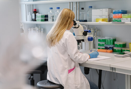 Doctor Working In A Professional Laboratory