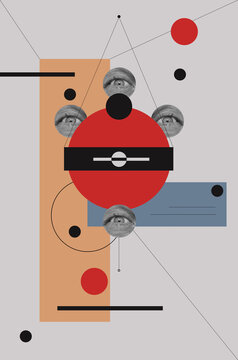 Abstract contemporary art collage