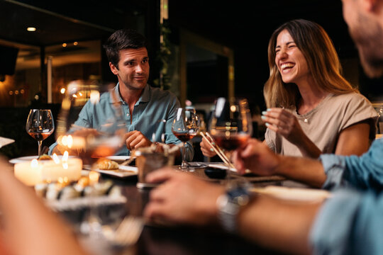 Group of Friends Drinking Wine