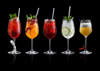 Set of coctails