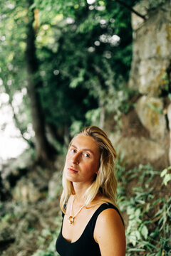 Blond Woman on the nature