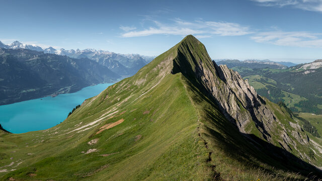 Swiss alpine ridge landscape