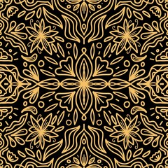 vintage black and white seamless pattern