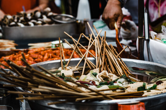 Skewered Meats, Street Food, Seoul, South Korea