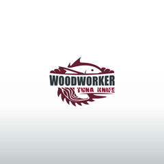 Obraz premium carpentry, construction, wood saw, logo vector eps 10