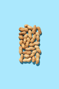 Rectangular pattern from peanuts beans.
