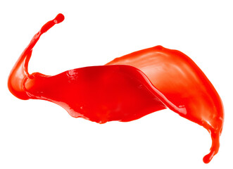 red paint splash isolated on a white background - obrazy, fototapety, plakaty