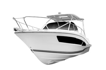 The image of white luxury motor boat © Aleksandr Matveev