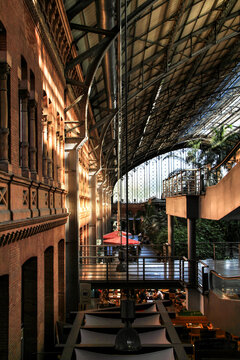 Beautiful Atocha railway station in Madrid