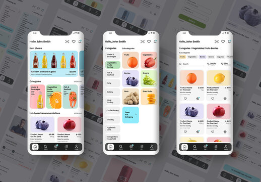 UI Kit Mobile App Grocery Store Online