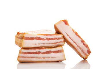 Delicious bacon isolated.