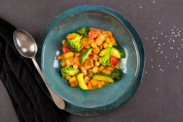 Delicious vegetable curry.