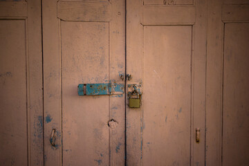 old lock on a door