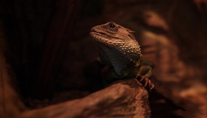 A lizard sitting on a rock