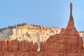 Amazing red sandstone hoodoos, Bryce Canyon National Park in Utah, Usa.