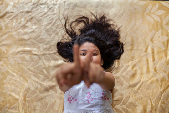 Teenage Girl With Different Facial Expression