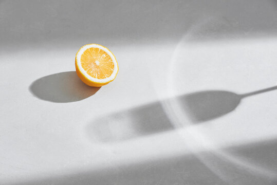 Lemon half. Citrus fruit