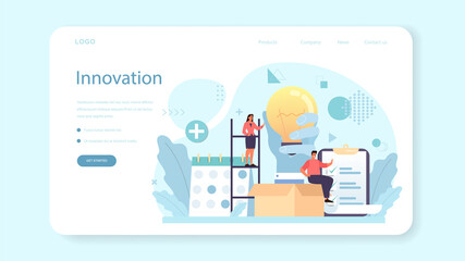 Innovation web banner or landing page. Idea of creative business solution
