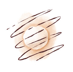 Square drawing ice cream with chocolate