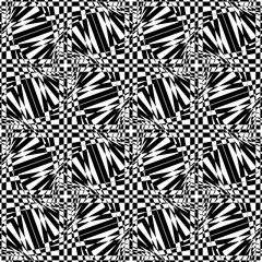 Abstract vector seamless pop art pattern. Pop art, graphic ornament. Optical illusion.