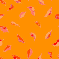 Seamless colorful pattern with foliage and plants