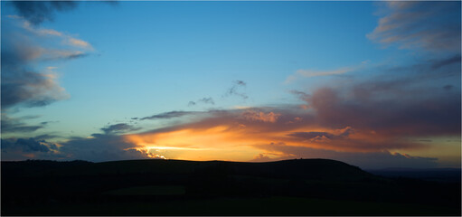Sunset looking towards Wolstonbury Hill