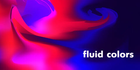 Fluid shape backdrop. Vibrant backround with fluid colors. Creative graphic design for poster, brochure, flyer and card. EPS 10.