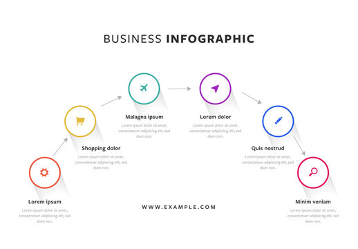 Simple Infographic Layout with Colored Circles
