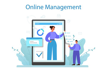 Fototapeta na wymiar Business top management online service or platform. Successful strategy