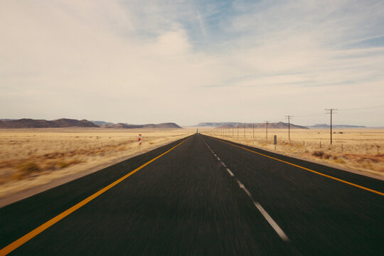 Tar road at speed