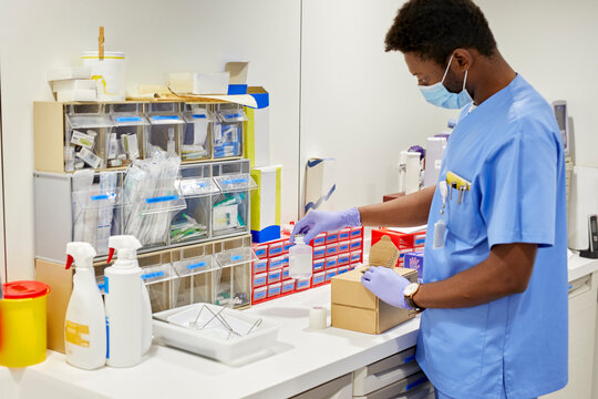 Laboratory technician working