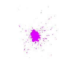 Purple splash with drops brush illustration for art design