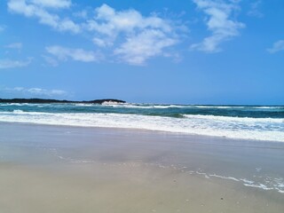 Scenic view at the beach of South Stradbroke Island, Australia Queensland, January 2nd 2020