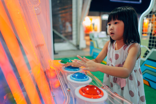 Asian little girl playing
