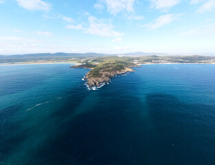 Aerial panorama of Cape Agalina near resort of Dyuni, Bulgaria