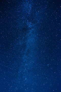 Vertical photo of milky way constellation, astrophotography
